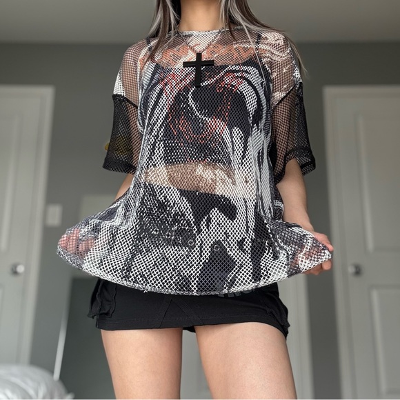 Punk Rave Mesh Shirt - Picture 3 of 11